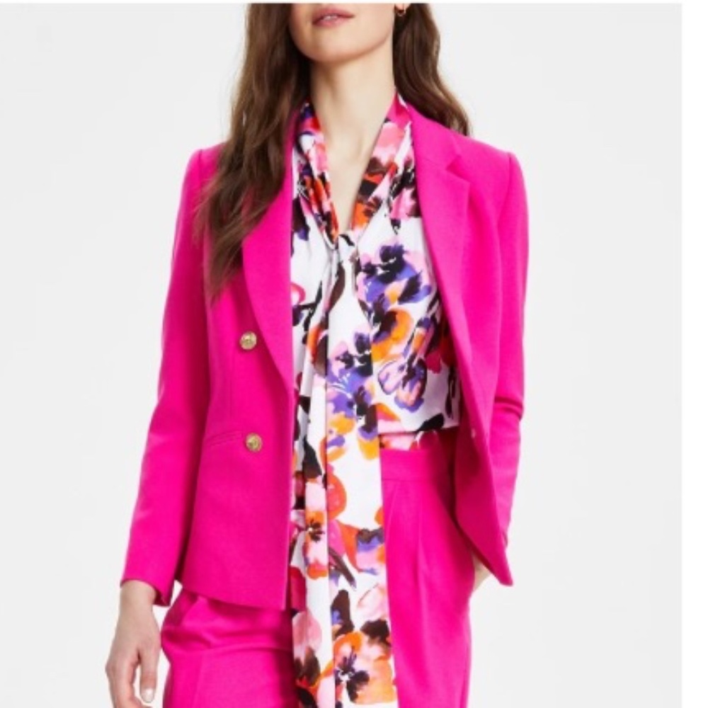 Bar III Hot Pink Fuchsia Blazer Size L